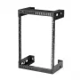 StarTech.com Rack di rete a parete 15U 19 pollici – Profondità 12 pollici, rack open frame a 2 montanti per sala server per dispositivi dati/AV/IT/computer/pannello patch con gabbie e viti, portata 90 kg, nero