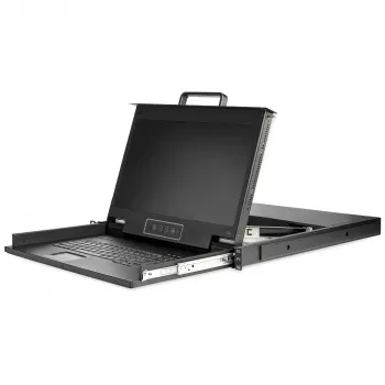 StarTech.com Console KVM rackmount HD 1080p - KVM VGA single port con monitor LCD da 17 pollici per rack server - Cassetto KVM LCD 1U completo con cavi e hardware - Supporto USB - 50.000 MTBF