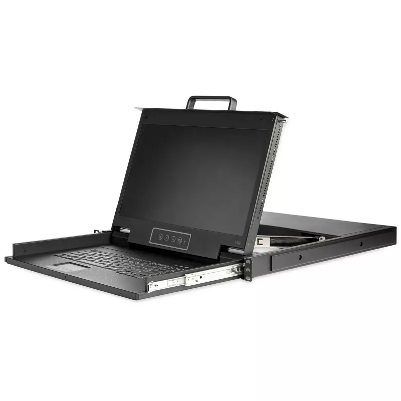 StarTech.com Console KVM rackmount HD 1080p - KVM VGA single port con monitor LCD da 17 pollici per rack server - Cassetto KVM LCD 1U completo con cavi e hardware - Supporto USB - 50.000 MTBF