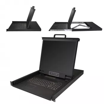 StarTech.com console KVM rack a 16 porte con cavi da 1,83 m – switch KVM integrato con monitor LCD da 19 pollici – cassetto KVM LCD 1U completo – KVM OSD – durevole, 50.000 ore di MTBF – supporto USB e VGA
