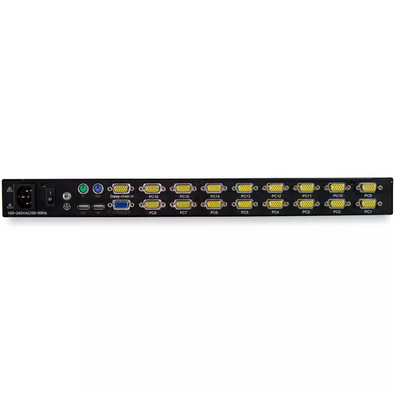 StarTech.com console KVM rack a 16 porte con cavi da 1,8 m – switch KVM integrato con monitor LCD da 17 pollici – cassetto KVM LCD 1U completo – KVM OSD – affidabile, 50.000 ore di MTBF – supporto USB e VGA