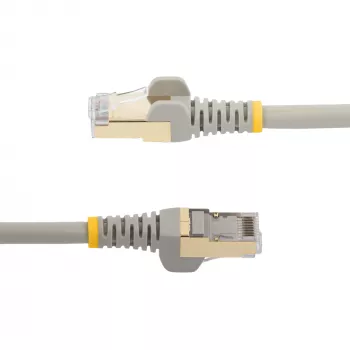 StarTech.com Cavo Ethernet CAT6a da 0,50 m – 10 Gigabit Schermato Snagless RJ45 100 W PoE Patch – Cavo di rete 10GbE STP con scarico di trazione – Grigio Testato singolarmente/Cablaggio certificato UL/TIA