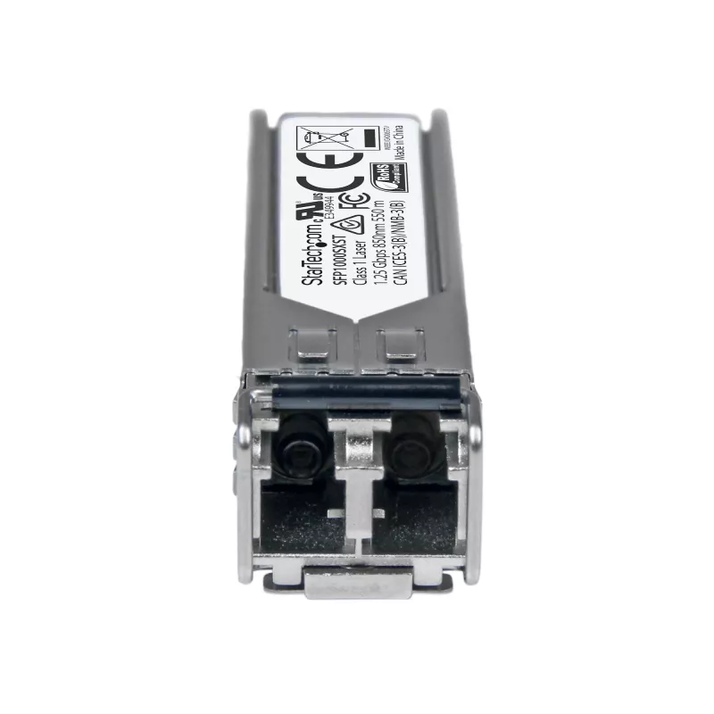 StarTech.com Modulo ricetrasmettitore SFP conforme MSA - 1000BASE-SX~Modulo SFP MSA non codificato - 1000BASE-SX - Ricetrasmettitore in fibra ottica multimodale (MMF) 1GbE - SFP Gigabit Ethernet 1GE - LC 550m - 850nm - DDM