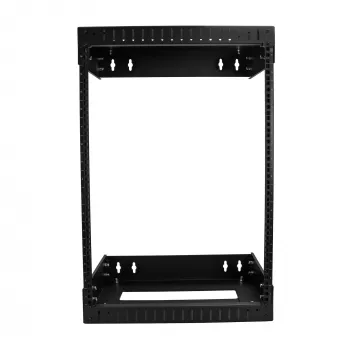 StarTech.com Armadio di rete a parete 15U 19 pollici – Profondità regolabile 12–20 pollici, armadio open frame a 2 montanti per sala server per comunicazioni AV/dati/IT/dispositivi informatici/switch con gabbie e viti