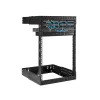 StarTech.com Armadio di rete a parete 15U 19 pollici – Profondità regolabile 12–20 pollici, armadio open frame a 2 montanti per sala server per comunicazioni AV/dati/IT/dispositivi informatici/switch con gabbie e viti