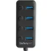 StarTech.com Hub USB 3.0 a 4 porte – USB-A a 4x USB 3.0 Type-A con interruttori on/off individuali per le porte – SuperSpeed 5 Gbit/s USB 3.1/3.2 Gen 1 – Alimentazione da bus USB – Portatile – Cavo fisso da 25 cm~Hub USB 3.0 a 4 porte – USB-A a 4x USB 3.0 Type-A con interruttori on/off individuali per le porte – SuperSpeed USB 3.2 Gen 1 (5 Gbit/s) – Alimentazione da bus USB – Portatile – 9,8″…