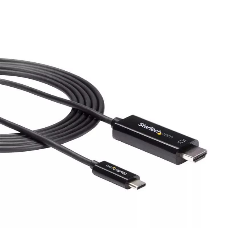 StarTech.com cavo USB-C a HDMI 1,8 m (6 ft.) – cavo adattatore video USB Type-C a HDMI 2.0 4K 60 Hz – compatibile Thunderbolt 3 – da laptop a monitor/display HDMI – DP 1.2 Alt Mode HBR2 – nero