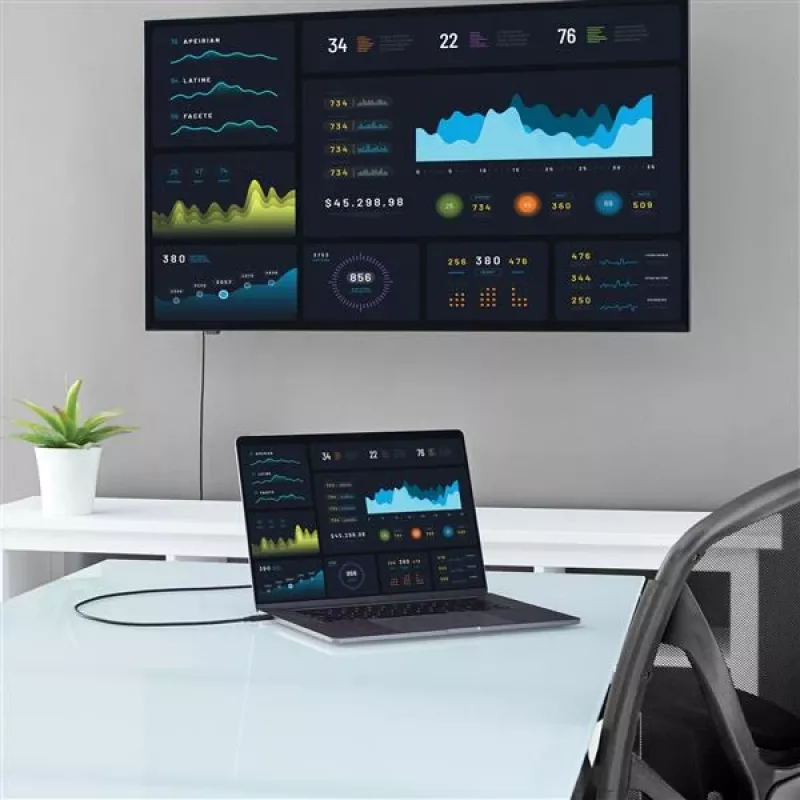 StarTech.com cavo USB-C a HDMI 1,8 m (6 ft.) – cavo adattatore video USB Type-C a HDMI 2.0 4K 60 Hz – compatibile Thunderbolt 3 – da laptop a monitor/display HDMI – DP 1.2 Alt Mode HBR2 – nero