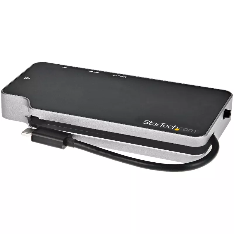 StarTech.com adattatore multiporta USB-C – USB-C a video HDMI 4K o VGA con Power Delivery passthrough 100W, hub USB 2 porte 10Gbps, MicroSD, GbE – mini dock da viaggio USB 3.1 Gen 2 Type-C