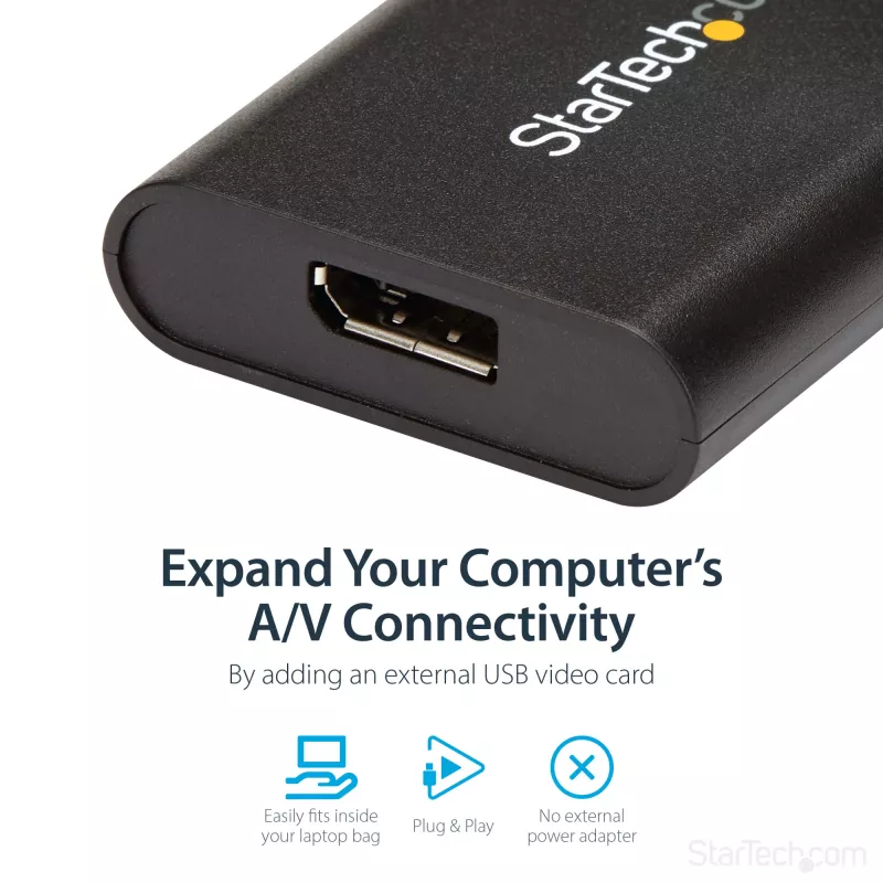 StarTech.com adattatore USB 3.0 a DisplayPort, convertitore USB DP per monitor per Windows, 4K (nessun supporto per macOS/ChromeOS/Linux) - TAA