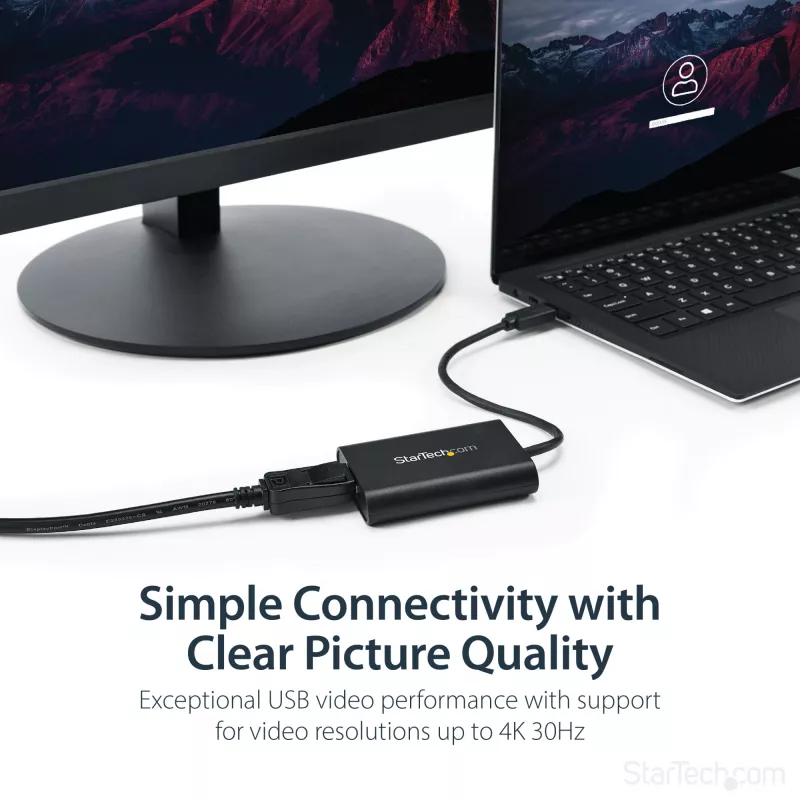 StarTech.com adattatore USB 3.0 a DisplayPort, convertitore USB DP per monitor per Windows, 4K (nessun supporto per macOS/ChromeOS/Linux) - TAA