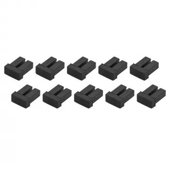 StarTech.com tappi parapolvere LC SFP - confezione da 10, LC, gomma, nero, switch di rete, 18 mm, 15 mm