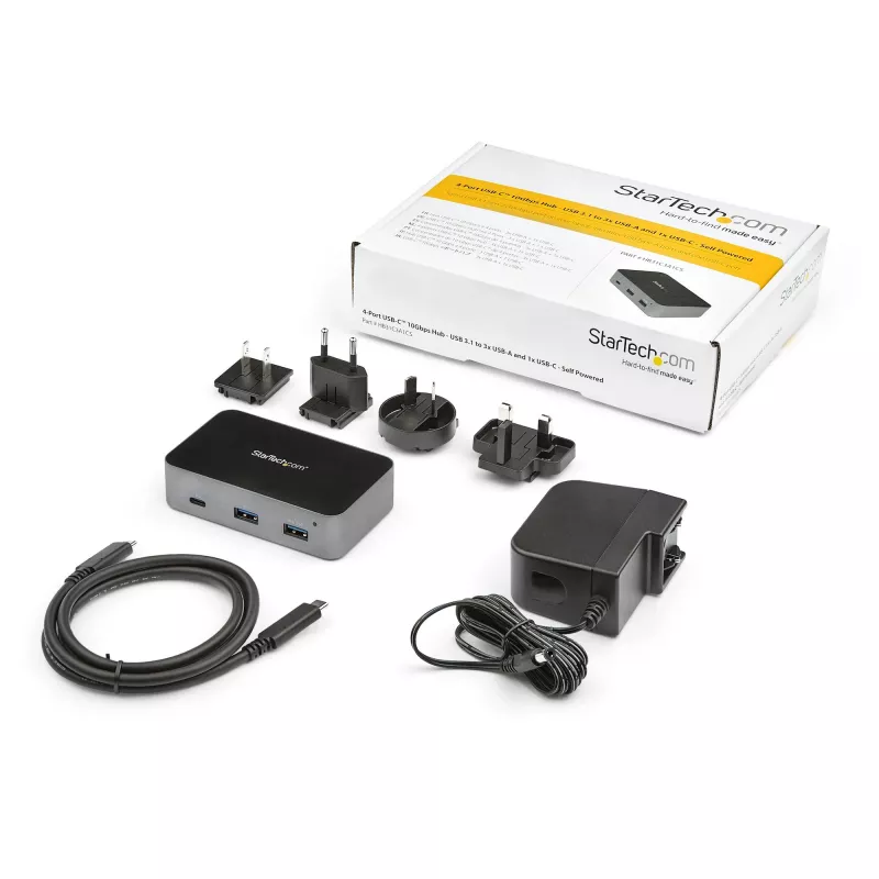 StarTech.com hub USB-C™ a ~4 porte 10 Gbps – 3x USB-A e 1x USB-C – alimentato