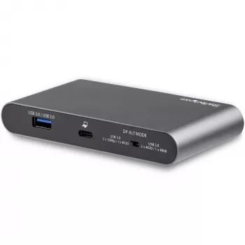 StarTech.com dock USB-C – docking station mini per laptop con DisplayPort doppio monitor 4K – Power Delivery passthrough 100 W – GbE, hub USB-A a 2 porte – adattatore multiporta USB Type-C – cavo 1 m