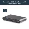 StarTech.com dock USB-C – docking station mini per laptop con DisplayPort doppio monitor 4K – Power Delivery passthrough 100 W – GbE, hub USB-A a 2 porte – adattatore multiporta USB Type-C – cavo 1 m
