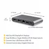 StarTech.com dock USB-C – docking station mini per laptop con DisplayPort doppio monitor 4K – Power Delivery passthrough 100 W – GbE, hub USB-A a 2 porte – adattatore multiporta USB Type-C – cavo 1 m