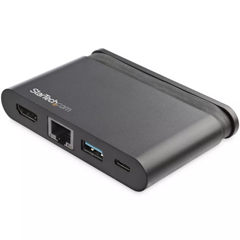 StarTech.com adattatore multiporta USB-C - dock USB-C portatile con HDMI 4K - PD 3.0 passthrough 100W, 1x USB-A, 1x USB-C, GbE - dock da viaggio per laptop Thunderbolt 3 e USB Type-C - Mac e Windows