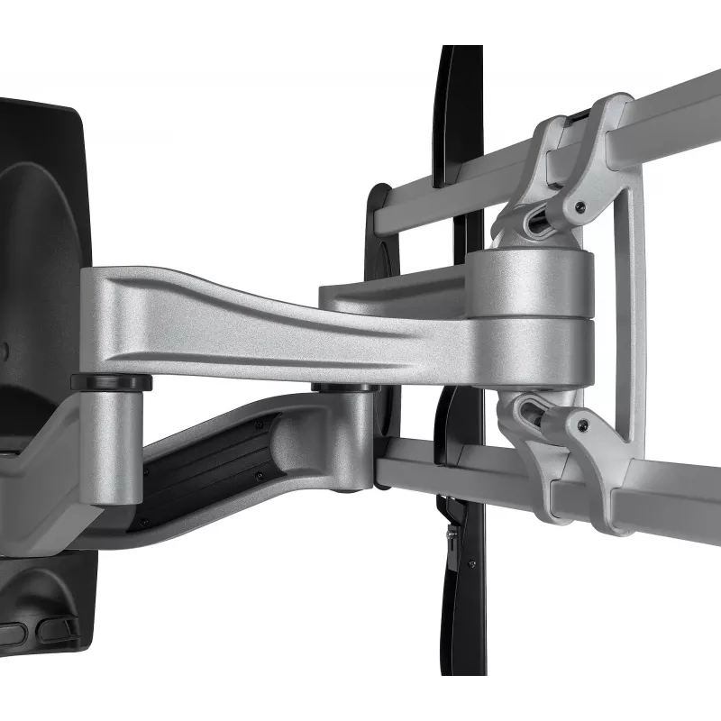 StarTech.com supporto TV da parete completamente orientabile – supporto TV da parete orientabile ad alta portata per display VESA da 32 pollici a 75 pollici (165 lb/75 kg) – braccio inclinabile/orientabile universale regolabile per schermi piatti – argento
