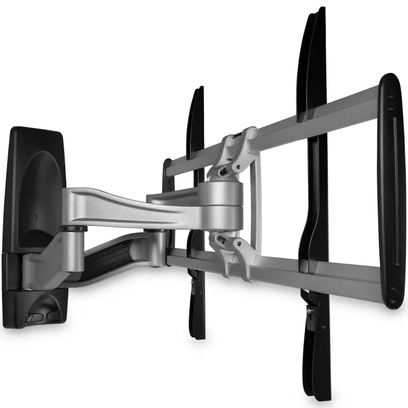StarTech.com supporto TV da parete completamente orientabile – supporto TV da parete orientabile ad alta portata per display VESA da 32 pollici a 75 pollici (165 lb/75 kg) – braccio inclinabile/orientabile universale regolabile per schermi piatti – argento