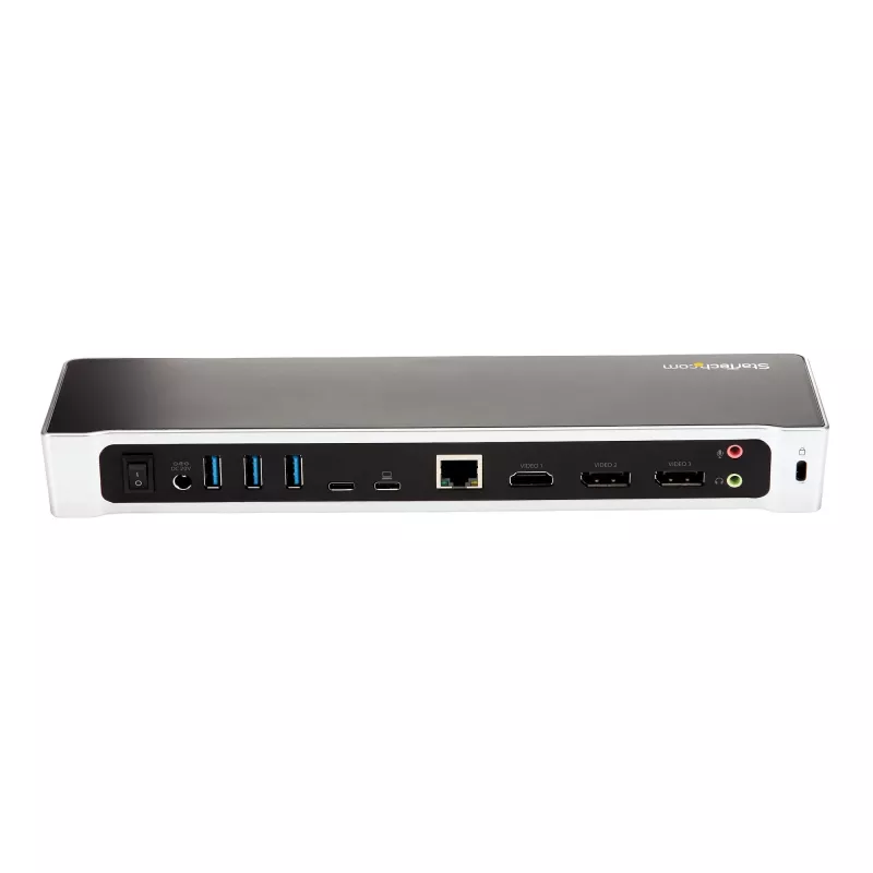 StarTech.com dock USB-C 4K, docking station per monitor triple UHD 4K, Mac e Windows, USB-C a HDMI e DisplayPort, Power Delivery 100W, hub 5x USB 5Gbit/s – TAA