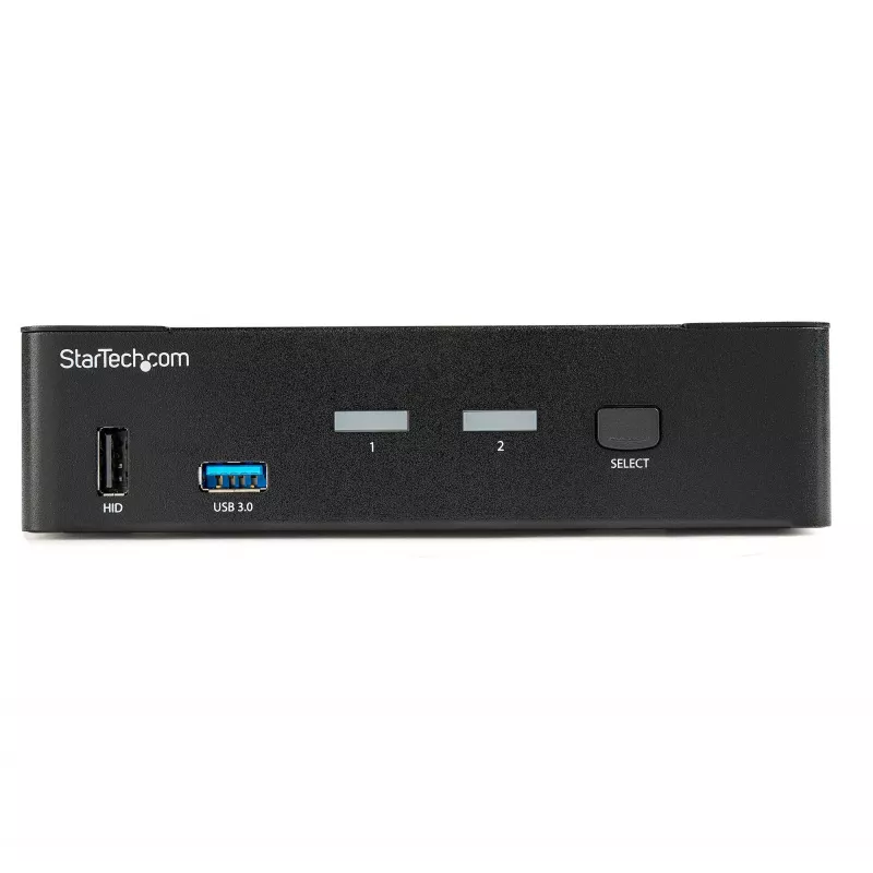 StarTech.com switch KVM DisplayPort a 2 porte - 4K 60Hz - singolo schermo - switch KVM DP 1.2 UHD dual-port USB con hub USB 3.0 integrato e audio - Dell HP Apple Lenovo - conforme TAA