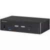 StarTech.com switch KVM DisplayPort a 2 porte - 4K 60Hz - singolo schermo - switch KVM DP 1.2 UHD dual-port USB con hub USB 3.0 integrato e audio - Dell HP Apple Lenovo - conforme TAA