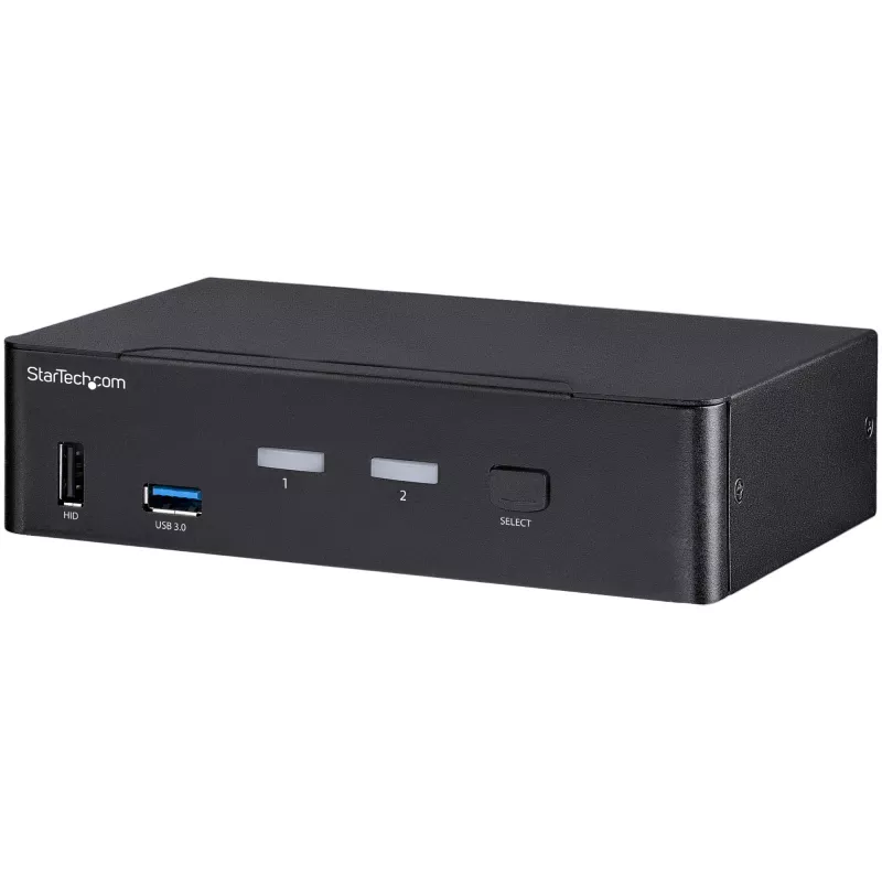 StarTech.com switch KVM DisplayPort a 2 porte - 4K 60Hz - singolo schermo - switch KVM DP 1.2 UHD dual-port USB con hub USB 3.0 integrato e audio - Dell HP Apple Lenovo - conforme TAA
