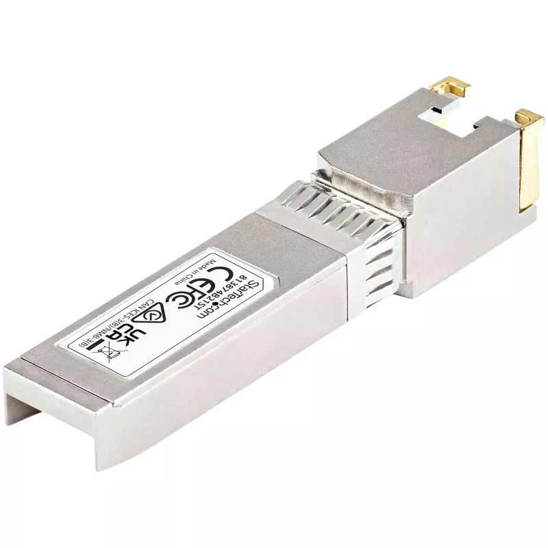 StarTech.com modulo SFP+ compatibile HPE 813874-B21 - 10GBASE-T - SFP a RJ45 Cat6/Cat5e - 10GE Gigabit Ethernet SFP+ - RJ-45 30m - HPE BladeSystem, c-Class