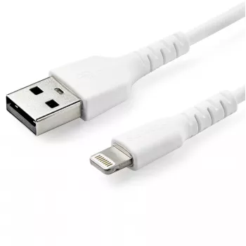StarTech.com cavo USB-A a Lightning robusto bianco 6 piedi (2m) – cavo di ricarica/sincronizzazione USB Type-A a Lightning in fibra aramidica heavy-duty – certificato Apple MFi iPad/iPhone 12