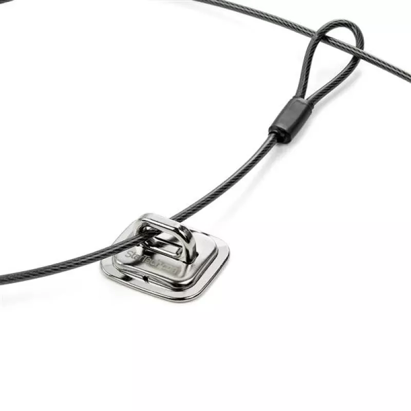 StarTech.com ancoraggio cavo di sicurezza per laptop – lega di zinco, ancoraggio, argento, 1 pz., acciaio, 44 mm, 45,8 mm