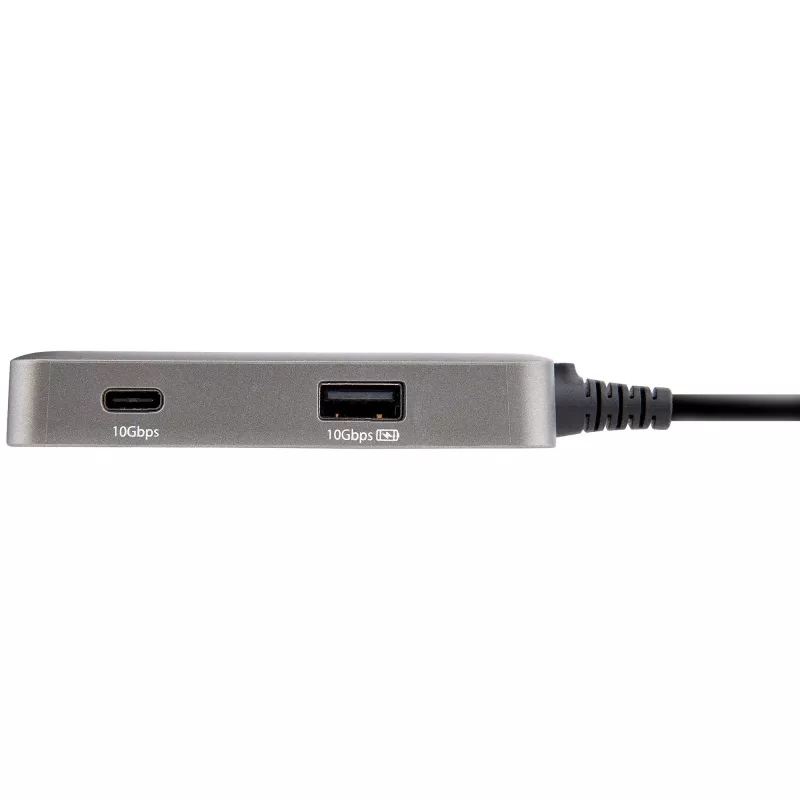 StarTech.com adattatore multiporta USB-C – USB-C a HDMI 2.0 4K 60Hz, Power Delivery passthrough 100 W – hub USB a 3 porte 10 Gbit/s – mini docking station USB Type-C portatile – cavo 25 cm