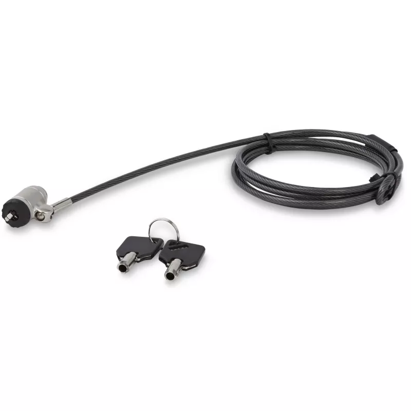 StarTech.com cavo di sicurezza per laptop con chiavi 1,8 m (2 m) – cavo di sicurezza con chiave per laptop compatibili con K-Slot, desktop, computer e altri dispositivi – cavo di sicurezza in acciaio rivestito in vinile antifurto