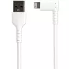 StarTech.com cavo USB-A a Lightning robusto 1 m – bianco angolare 90° resistente fibra aramidica cavo di ricarica/sincronizzazione USB Type-A a Lightning – certificato Apple MFi – iPhone
