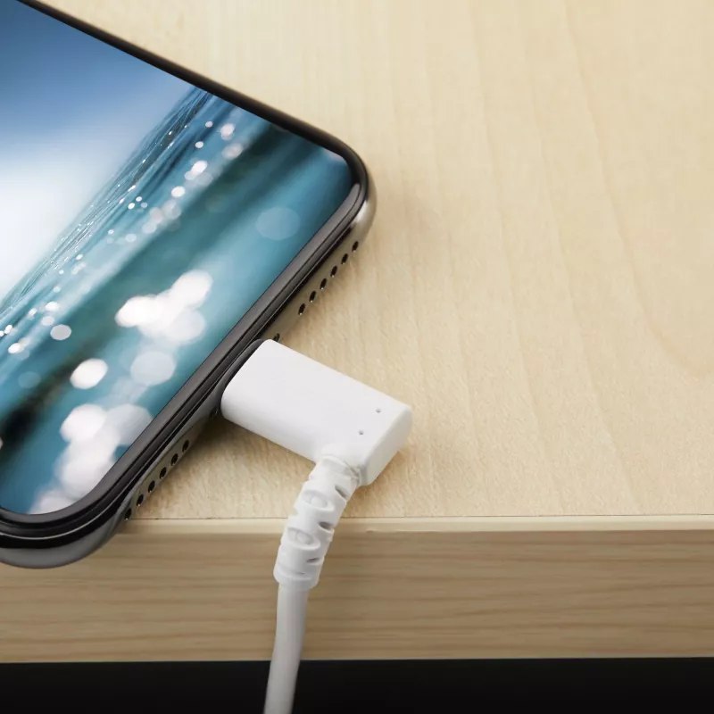 StarTech.com cavo USB-A a Lightning robusto 1 m – bianco angolare 90° resistente fibra aramidica cavo di ricarica/sincronizzazione USB Type-A a Lightning – certificato Apple MFi – iPhone