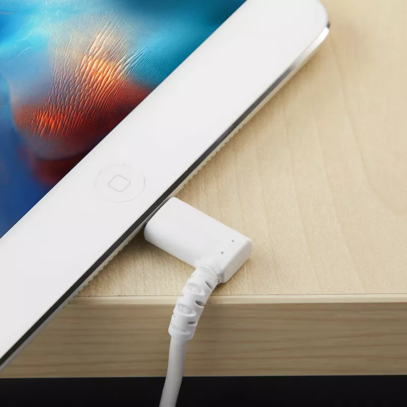 StarTech.com cavo USB-A a Lightning robusto 1 m – bianco angolare 90° resistente fibra aramidica cavo di ricarica/sincronizzazione USB Type-A a Lightning – certificato Apple MFi – iPhone