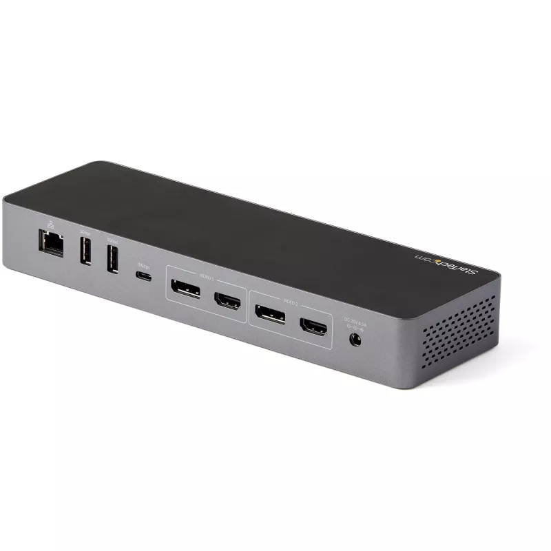 StarTech.com docking station USB C per Macbook Pro/Air-M1/M2/M3/M4, compatibile Thunderbolt, HDMI/DisplayPort, doppio 4K 60Hz/singolo 8K, dock laptop USB Type-C, Power Delivery 96W, USB 10Gbps