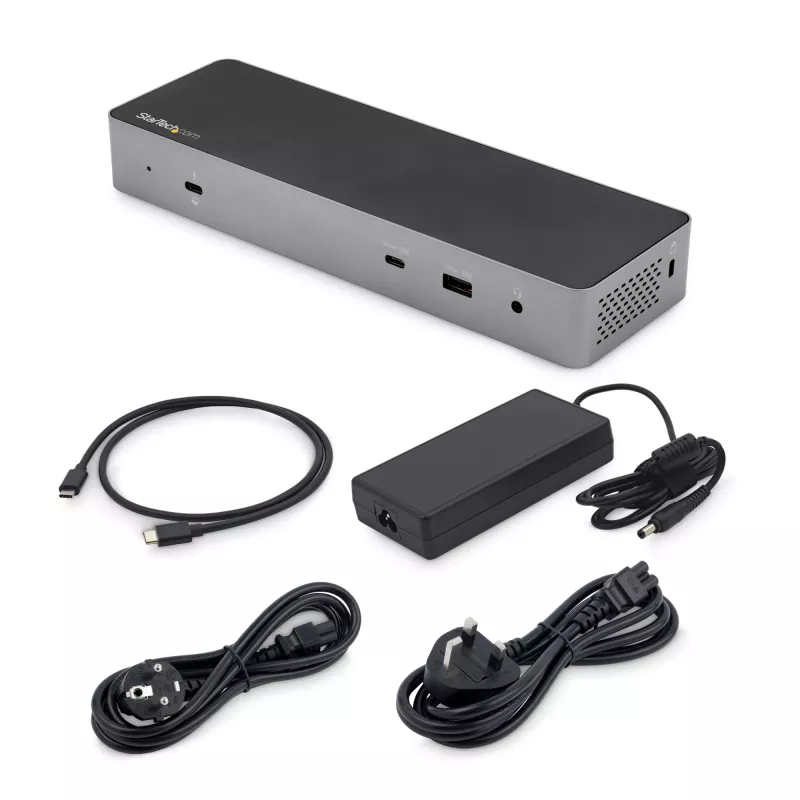StarTech.com docking station USB C per Macbook Pro/Air-M1/M2/M3/M4, compatibile Thunderbolt, HDMI/DisplayPort, doppio 4K 60Hz/singolo 8K, dock laptop USB Type-C, Power Delivery 96W, USB 10Gbps