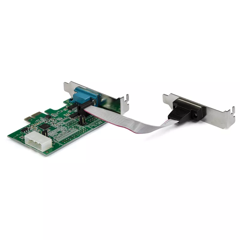 StarTech.com scheda adattatore seriale PCI Express RS232 a 2 porte – controller host seriale PCIe RS232 – PCIe a seriale DB9 – 16950 UART – scheda di espansione low-profile – Windows e Linux
