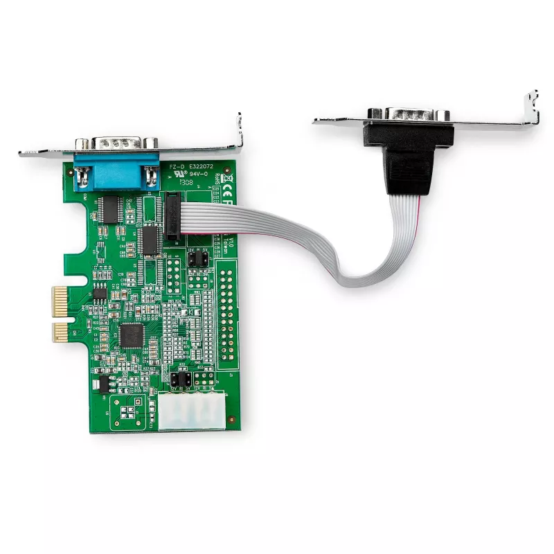 StarTech.com scheda adattatore seriale PCI Express RS232 a 2 porte – controller host seriale PCIe RS232 – PCIe a seriale DB9 – 16950 UART – scheda di espansione low-profile – Windows e Linux