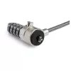 StarTech.com Anello di estensione universale per cavo di sicurezza per laptop – 15 cm (6 inch) protezione antifurto con lucchetto a combinazione a 4 cifre slot K – Cavo di sicurezza per computer per creare un lucchetto twin/multi-head per più dispositivi