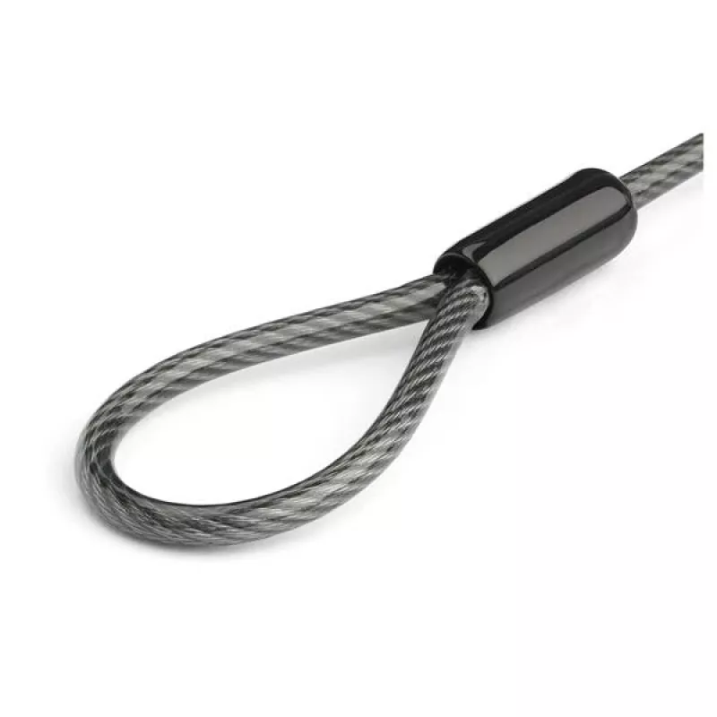 StarTech.com Anello di estensione universale per cavo di sicurezza per laptop – 15 cm (6 inch) protezione antifurto con lucchetto a combinazione a 4 cifre slot K – Cavo di sicurezza per computer per creare un lucchetto twin/multi-head per più dispositivi