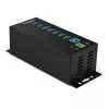 StarTech.com Hub USB 3.0 a 7 porte con alimentatore – Hub USB-A industriale in metallo con protezione ESD e sovratensione 350 W – Montaggio DIN/a parete/da tavolo – Hub USB 3.2 Gen 1 (5 Gbit/s) ad alta velocità – TAA