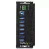 StarTech.com Hub USB 3.0 a 7 porte con alimentatore – Hub USB-A industriale in metallo con protezione ESD e sovratensione 350 W – Montaggio DIN/a parete/da tavolo – Hub USB 3.2 Gen 1 (5 Gbit/s) ad alta velocità – TAA