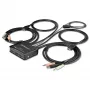 StarTech.com Switch KVM HDMI a 2 porte - 4K 60Hz - Switch KVM USB desktop UHD/Ultra HD dual-port compatto con cavi integrati da 1,2 m e audio - Alimentato via bus e commutazione remota - MacBook ThinkPad