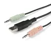 StarTech.com Switch KVM HDMI a 2 porte - 4K 60Hz - Switch KVM USB desktop UHD/Ultra HD dual-port compatto con cavi integrati da 1,2 m e audio - Alimentato via bus e commutazione remota - MacBook ThinkPad