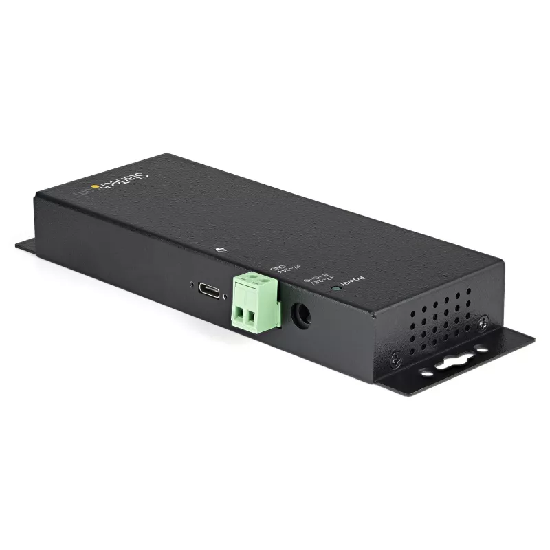 StarTech.com Hub USB C a 4 porte 10Gbps – Hub USB Type-C industriale in metallo con 3x USB-A e 1x USB-C – Protezione ESD e sovratensione – Host USB-C o USB-A – Hub USB 3.2/3.1 Gen 2 autoalimentato e montabile