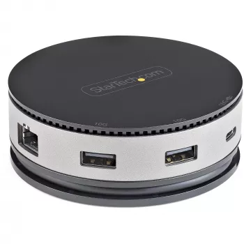 StarTech.com Adattatore multiporta USB-C - Mini dock USB 3.1 Gen 2 10 Gbit/s Type-C con HDMI/DisplayPort 4K 60Hz o VGA 1080p - Pass-through PD 75 W, hub USB a 3 porte, GbE - Docking station mobile