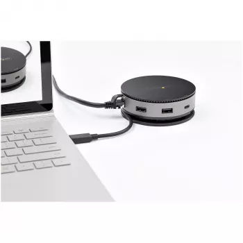 StarTech.com Adattatore multiporta USB-C - Mini dock USB 3.1 Gen 2 10 Gbit/s Type-C con HDMI/DisplayPort 4K 60Hz o VGA 1080p - Pass-through PD 75 W, hub USB a 3 porte, GbE - Docking station mobile