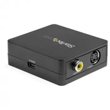 StarTech.com Convertitore VGA a RCA e S-Video - Alimentazione USB, convertitore video attivo, nero, CE, FCC, REACH, 1920 x 1080 pixel, 640 x 480, 1920 x 1080 pixel, 60 Hz