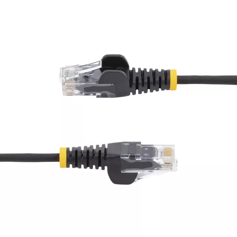 StarTech.com Cavo CAT6 da 2,5 m – Slim – Connettori RJ45 senza linguetta – Nero